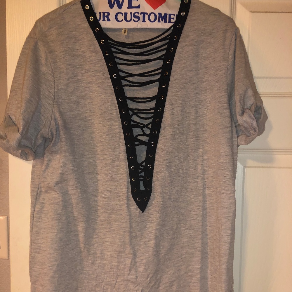 Urban outfitters lace up top